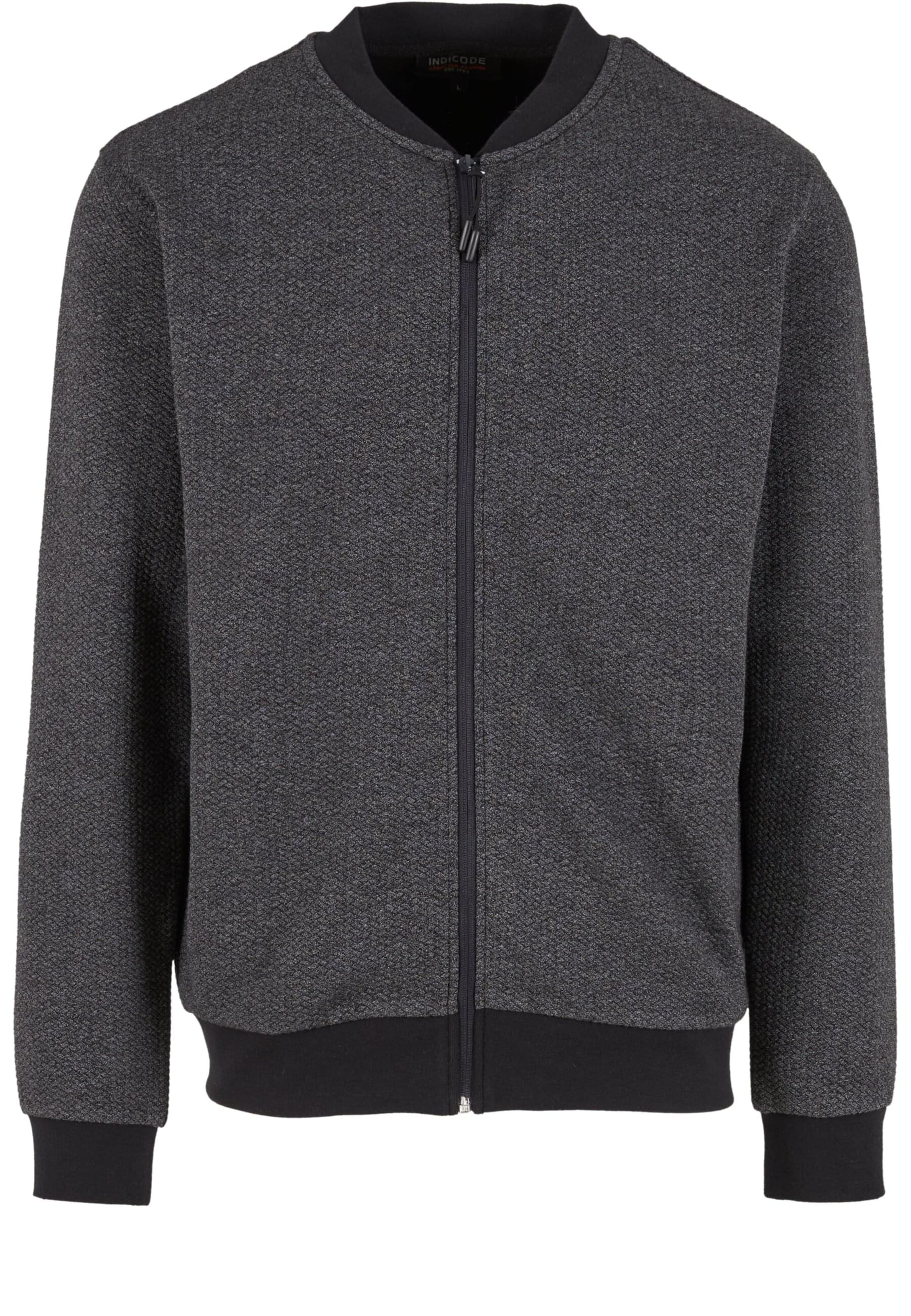 INDICODE JEANS - Casaco meia-estação 'Stamos' em cinzento: frente