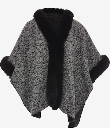 FRAULLY Cape in Black: front