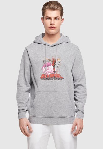 ABSOLUTE CULT Sweatshirt 'Deadpool - Rides A Unicorn' in Grijs: voorkant