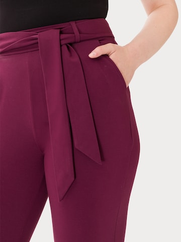 Les Lunes Tapered Pleat-Front Pants 'Jade' in Purple
