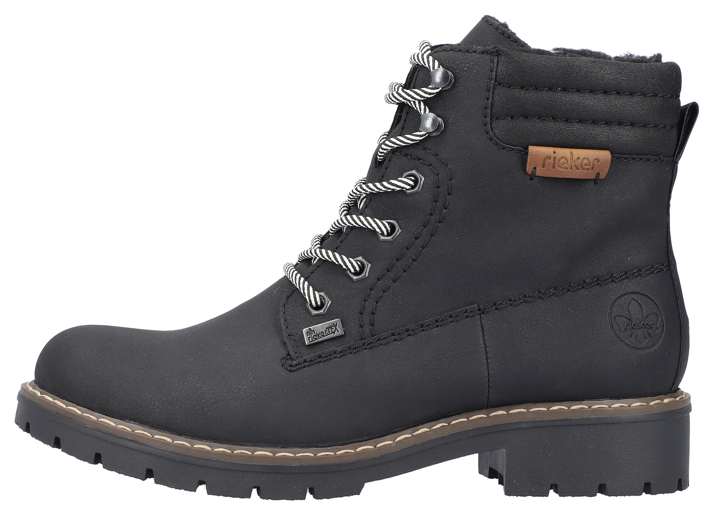 Rieker Gležnarji z vezalkami | črna barva