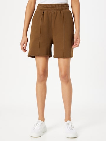 MADS NORGAARD COPENHAGEN Loose fit Trousers in Brown: front