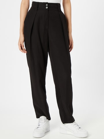 ABOUT YOU Loose fit Pleat-Front Pants 'Alina' in Black: front