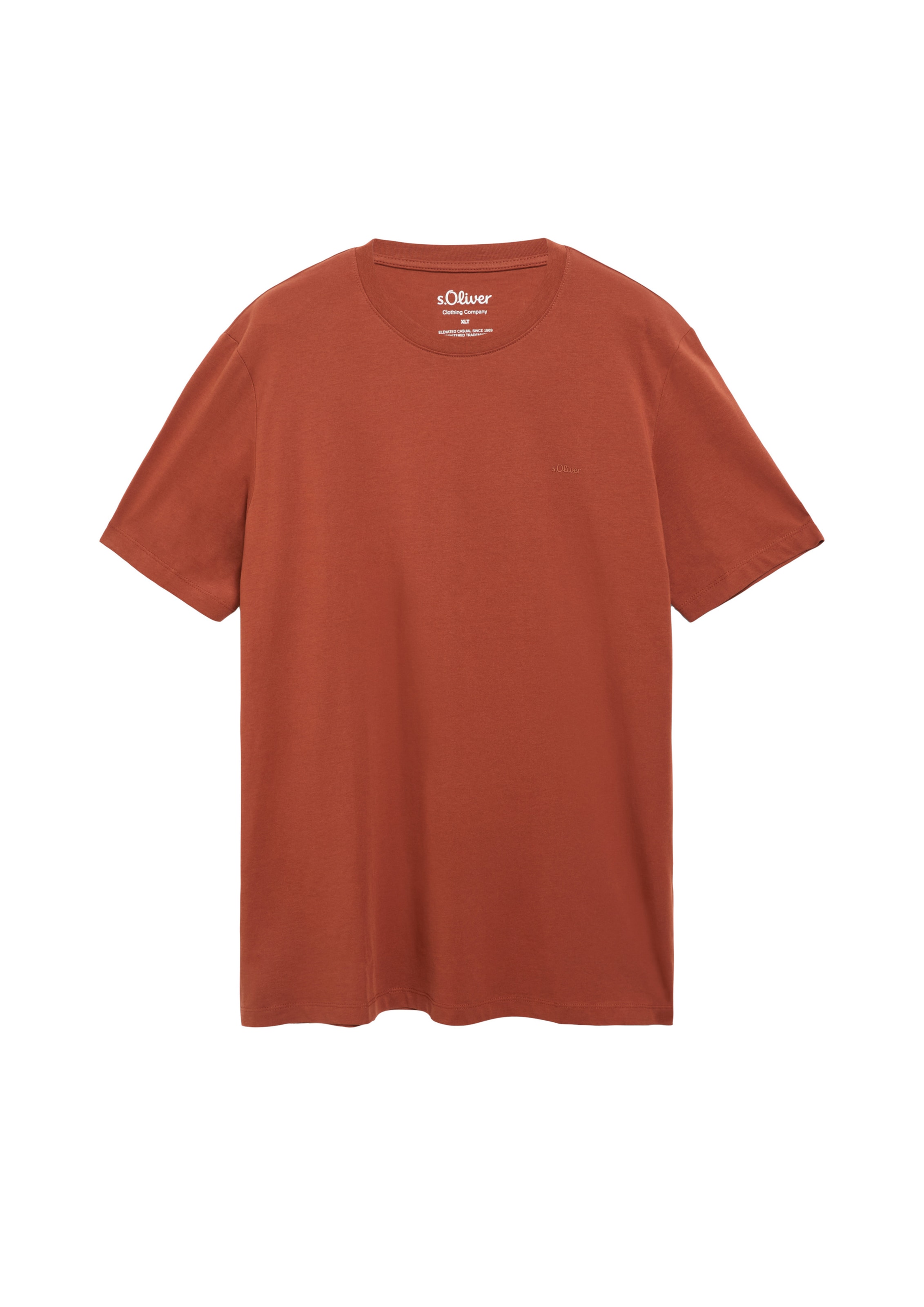 s.Oliver Men Big Sizes T-Shirt in Orange: Vorderseite