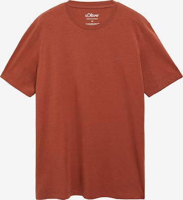 s.Oliver Men Big Sizes T-Shirt in Orange: Vorderseite