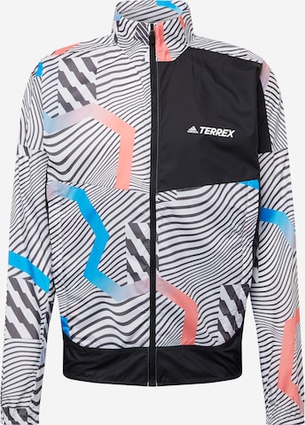 ADIDAS TERREX Športová bunda 'Trail Printed' - zmiešané farby: predná strana