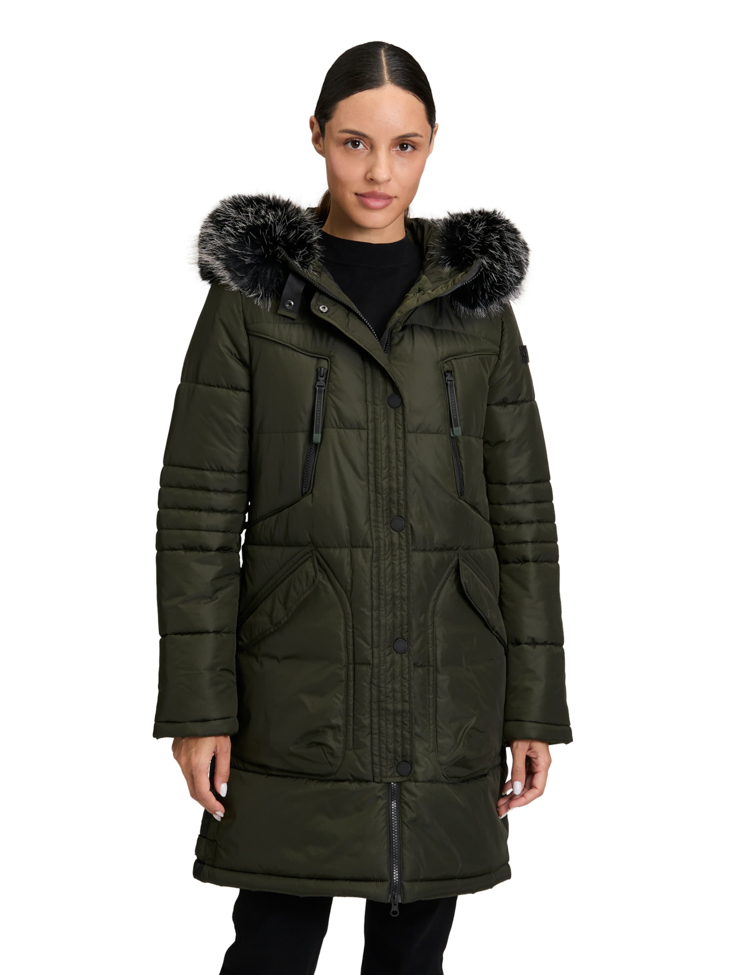 Betty Barclay Winter Jacket in Green: front