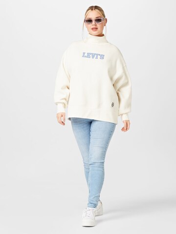 Levi's® Plus Sweatshirt 'Graphic Gardenia Crew' in Beige