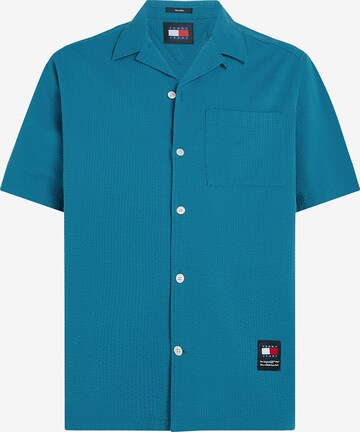 Tommy Jeans Comfort fit Button Up Shirt in Blue: front