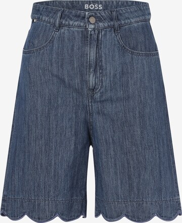 BOSS Loosefit Jeans in Blauw: voorkant