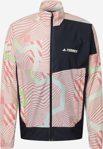 ADIDAS TERREX Athletic Jacket in Green: front