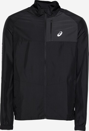 Geacă sport 'SMSB RUN JACKET' ASICS pe negru / alb, Vizualizare produs