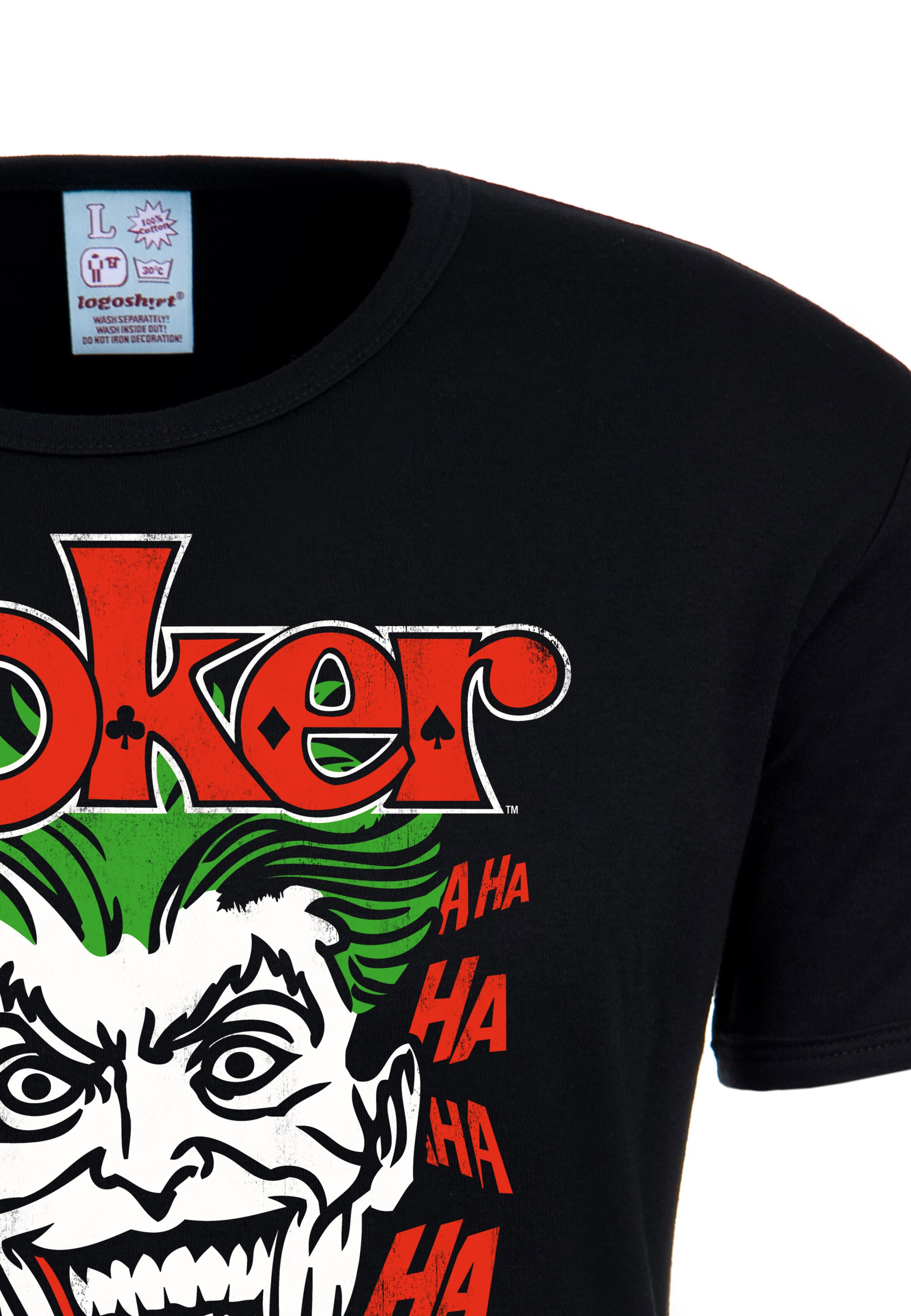 LOGOSHIRT T-Shirt 'The Joker' in Schwarz