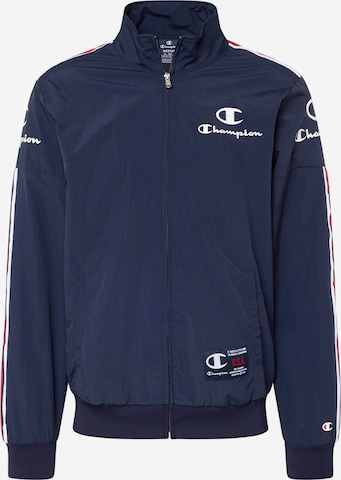 Champion Authentic Athletic Apparel Tussenjas in Blauw: voorkant