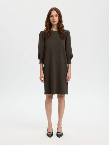 Robe 'SLFTenny' SELECTED en marron : devant