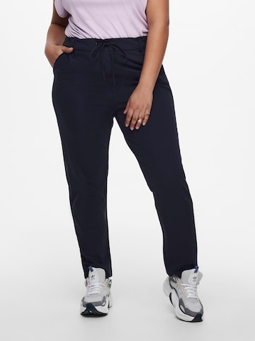 ONLY Carmakoma Regular Trousers 'Goldtrash' in Blue: front