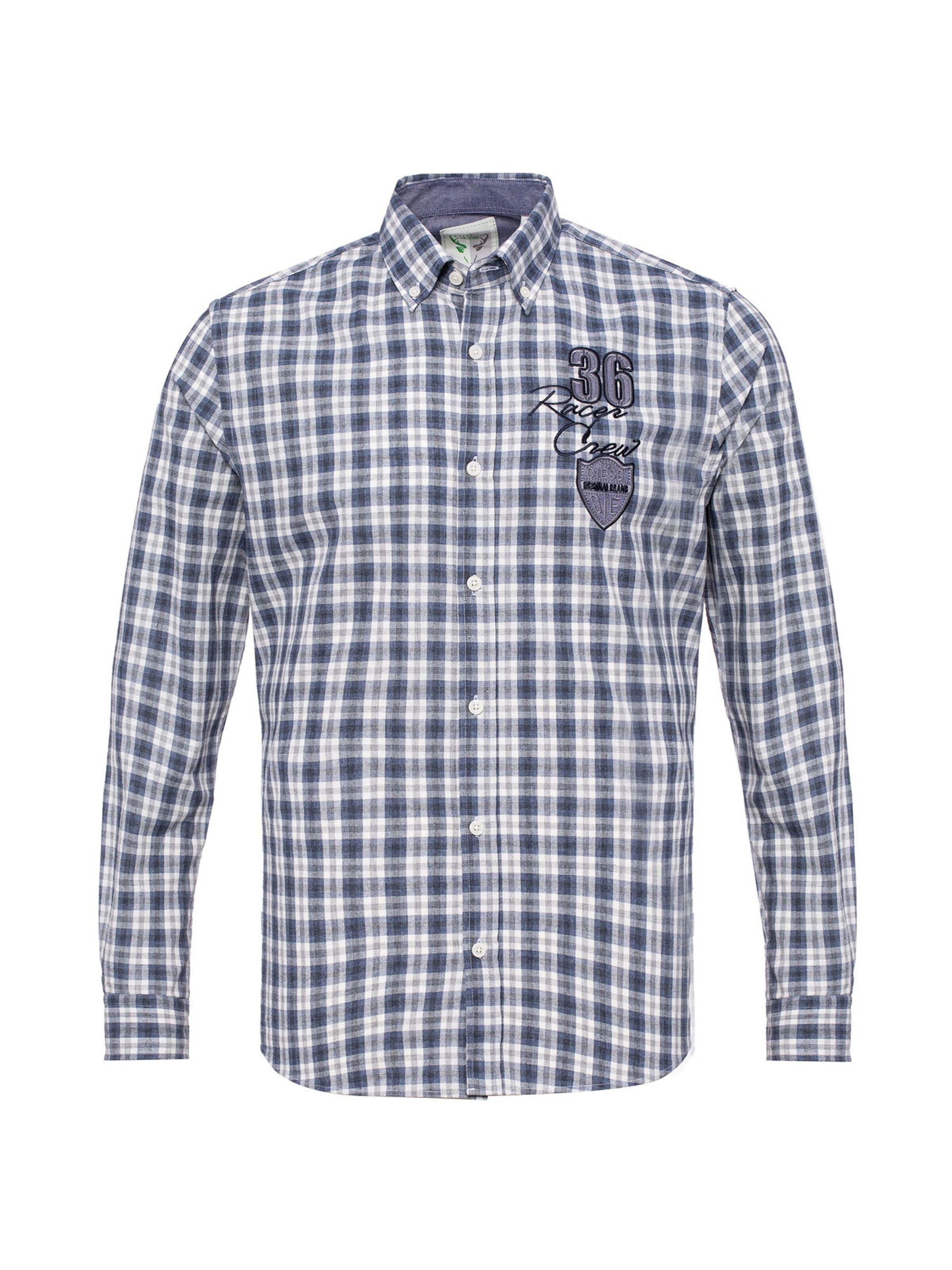 By Diess Collection Regular fit Button Up Shirt in Blue: front