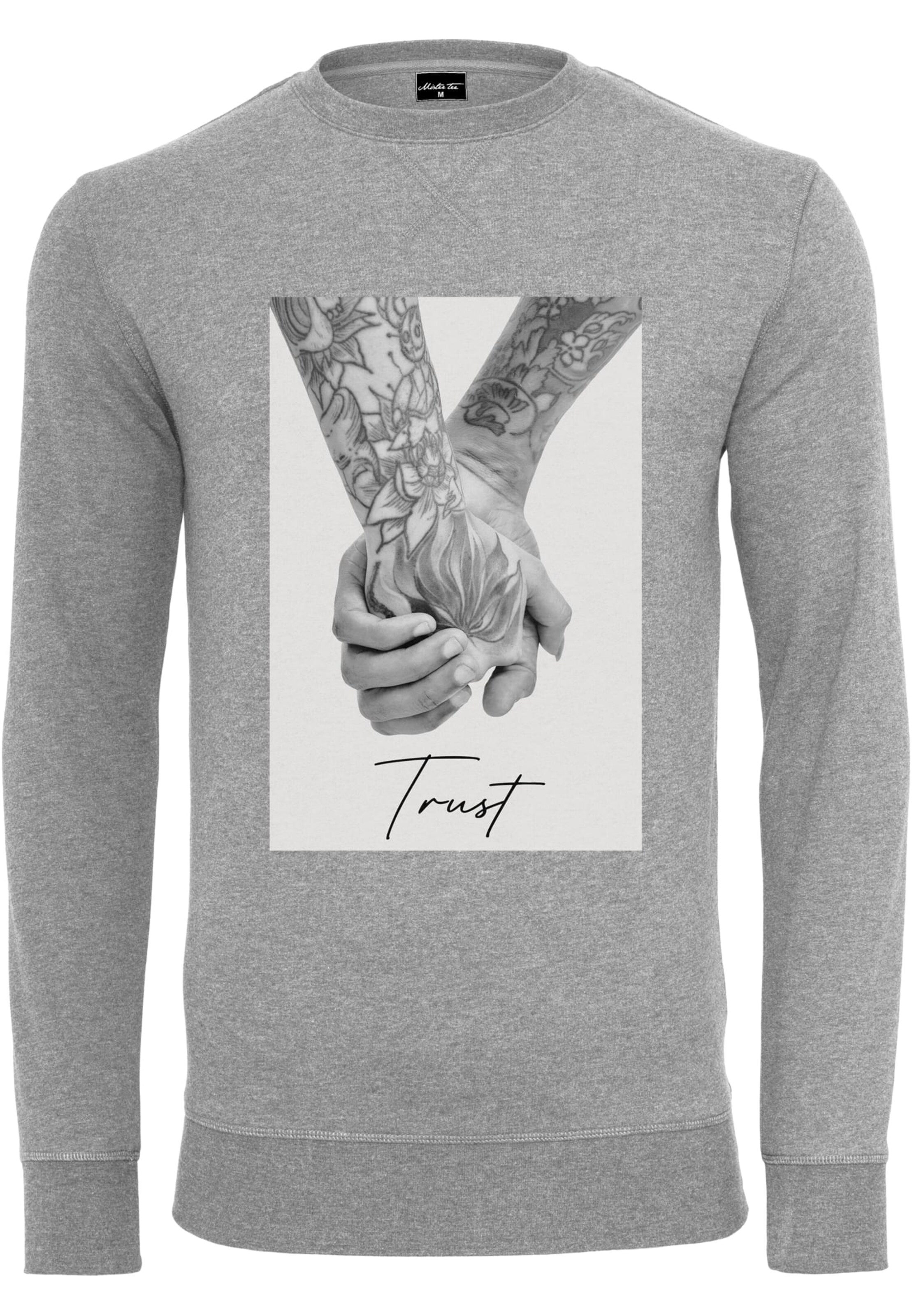 MT Men Sweatshirt 'Trust 2.0' in Grey: front