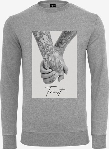 MT Men Sweatshirt 'Trust 2.0' in Grijs: voorkant