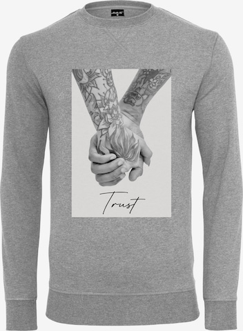 MT Men Sweatshirt 'Trust 2.0' in Grijs: voorkant