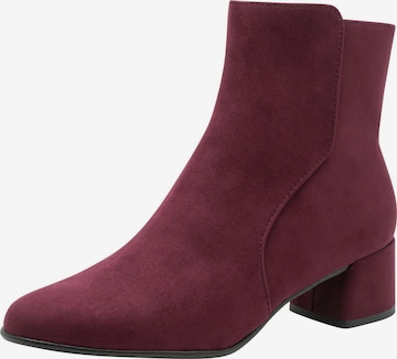 MARCO TOZZI Ankle boots in Red: front