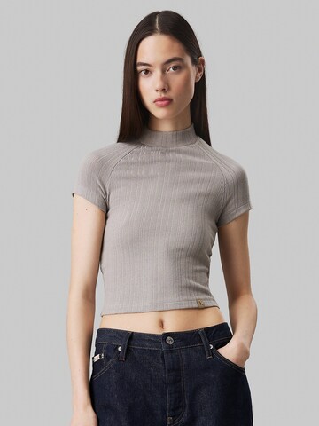T-shirt Calvin Klein Jeans en gris : devant