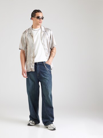 Carlo Colucci Comfort fit Button Up Shirt in Beige
