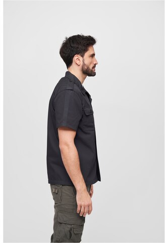 Brandit Regular fit Button Up Shirt in Black