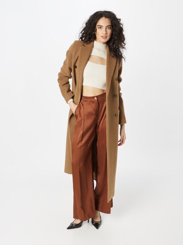 Wide Leg Pantalon à plis PATRIZIA PEPE en marron