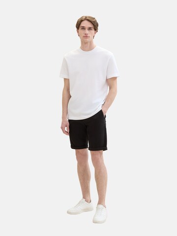 TOM TAILOR Regular Shorts in Schwarz