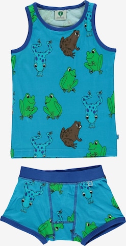 Småfolk Underwear Set 'mit Frosch' in Blue: front