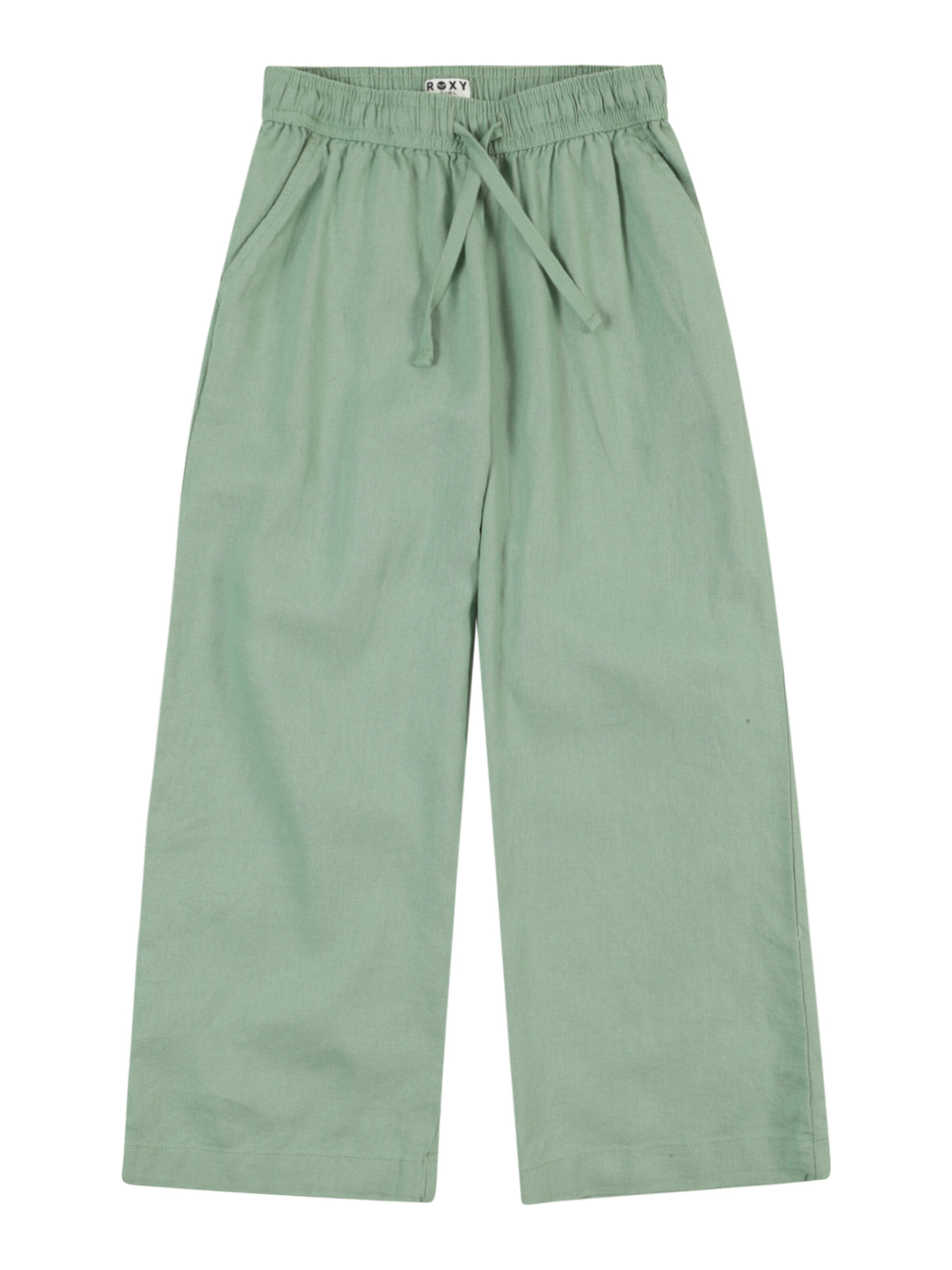 ROXY Wide Leg Housut 'Lekeitio Break' värissä vihreä: etupuoli