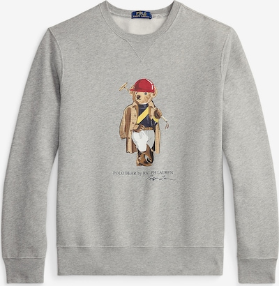 Polo Ralph Lauren Sweater majica veličine XS u smeđa / siva melange / tamno crvena / prljavo bijela, Pregled proizvoda