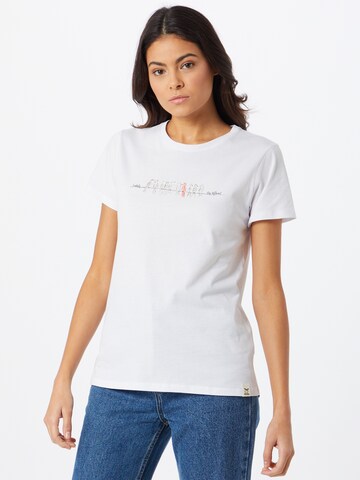 T-shirt 'Stay Birdy' Iriedaily en blanc : devant