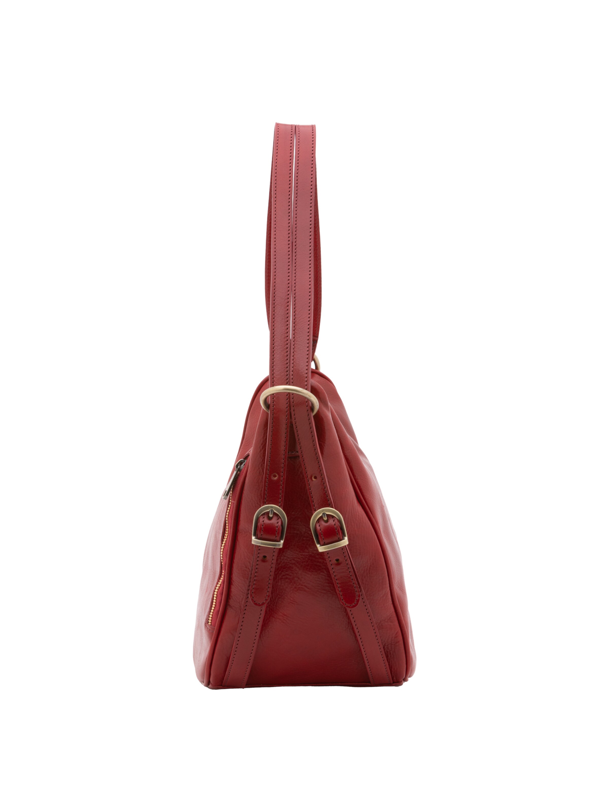 Borsa a spalla 'Borsa a Spalla Donna Vera Pelle Vacchetta - Chiusura Zip' di I Fratelli in rosso