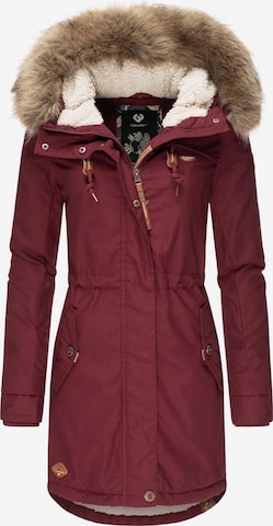 Ragwear - Parka de inverno 'Tawny' em vermelho: frente