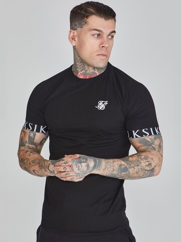SikSilk Shirt in Black: front