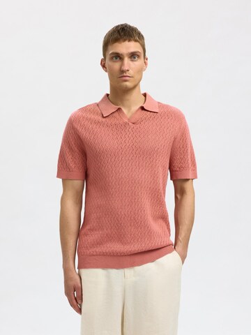 SELECTED HOMME Pullover 'SLHLino' i rød: forside