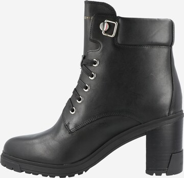 TOMMY HILFIGER Schnürstiefelette in Schwarz