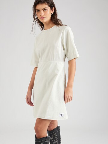 Calvin Klein Jeans Dress in White: front