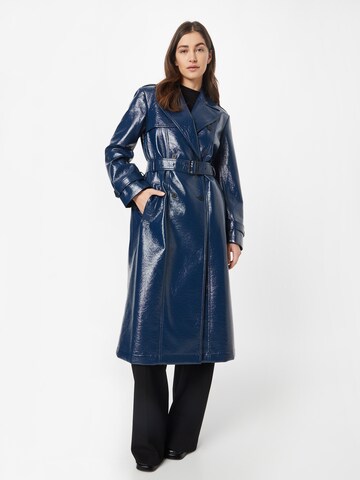 HUGO Between-Seasons Coat 'Mesendi' in Blue: front