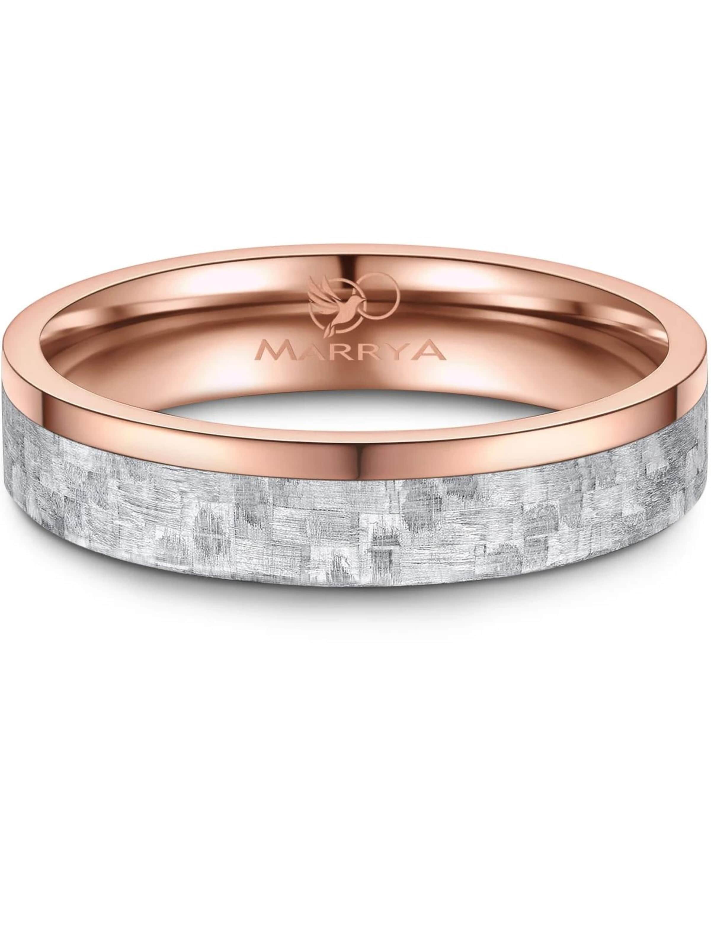 MARRYA - Anillo 'MARRYA CA-21 Eheringe aus Carbon l' en rosa