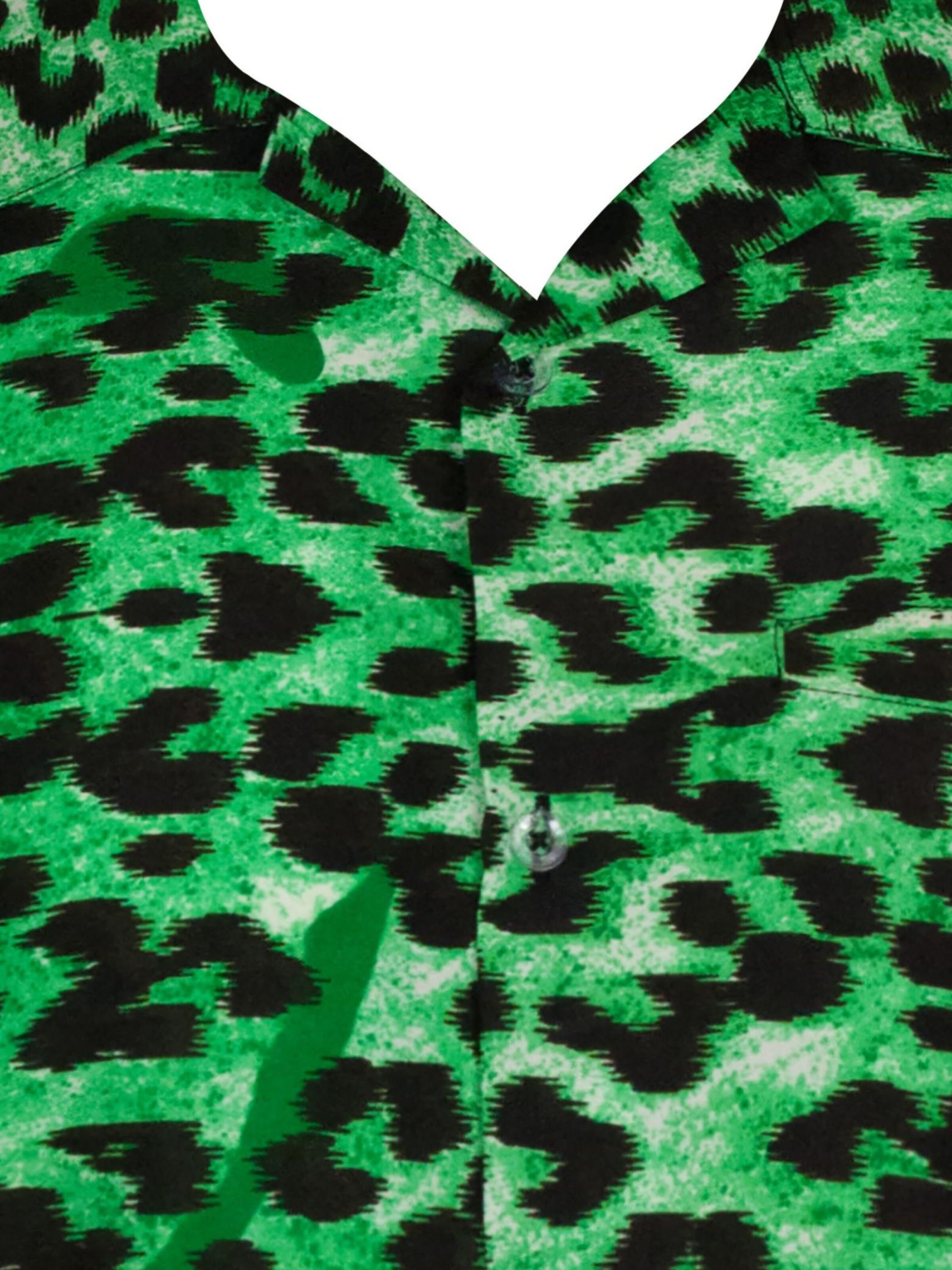 King Kameha Shirt 'Leopard'‌‌‌ in Grün
