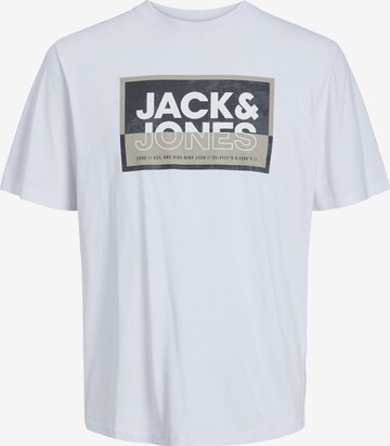 Tricou 'LOGAN' de la JACK & JONES pe alb: față