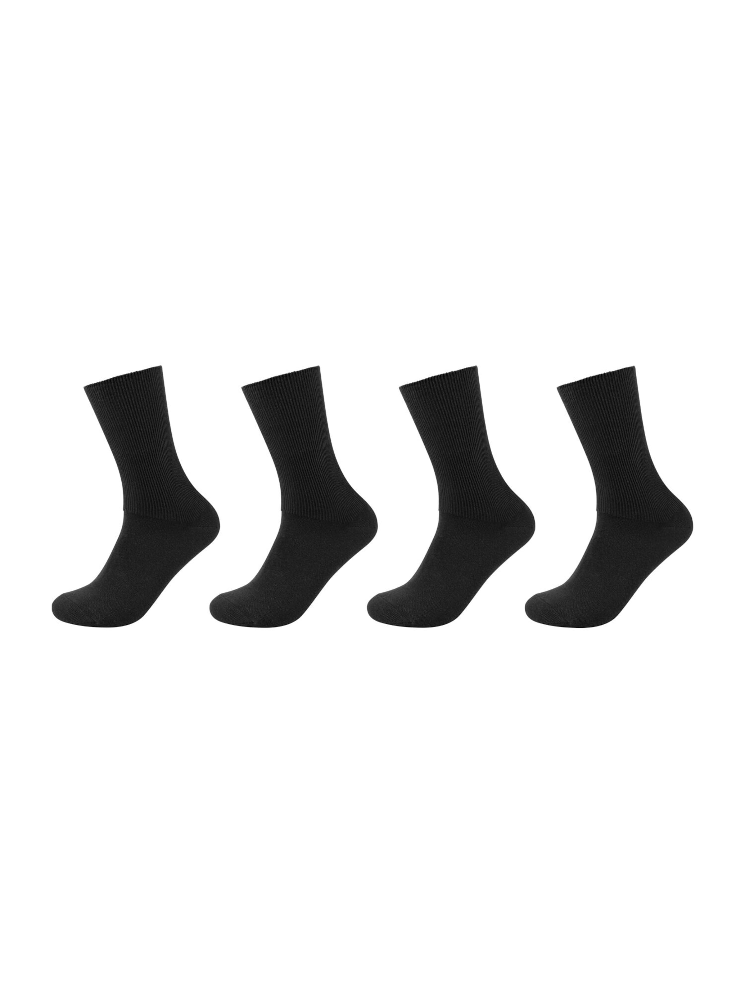 camano Socken in Schwarz: Vorderseite