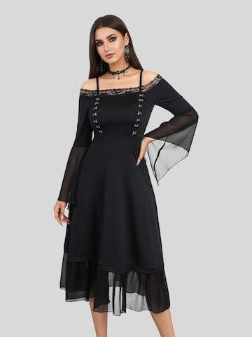 LapaPlus Kleid in Schwarz: Vorderseite