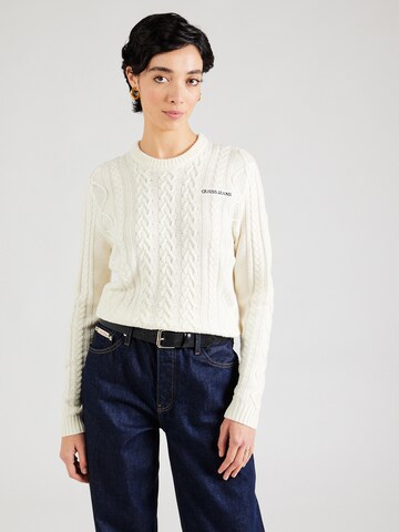 GUESS JEANS Pullover in Weiß: Vorderseite