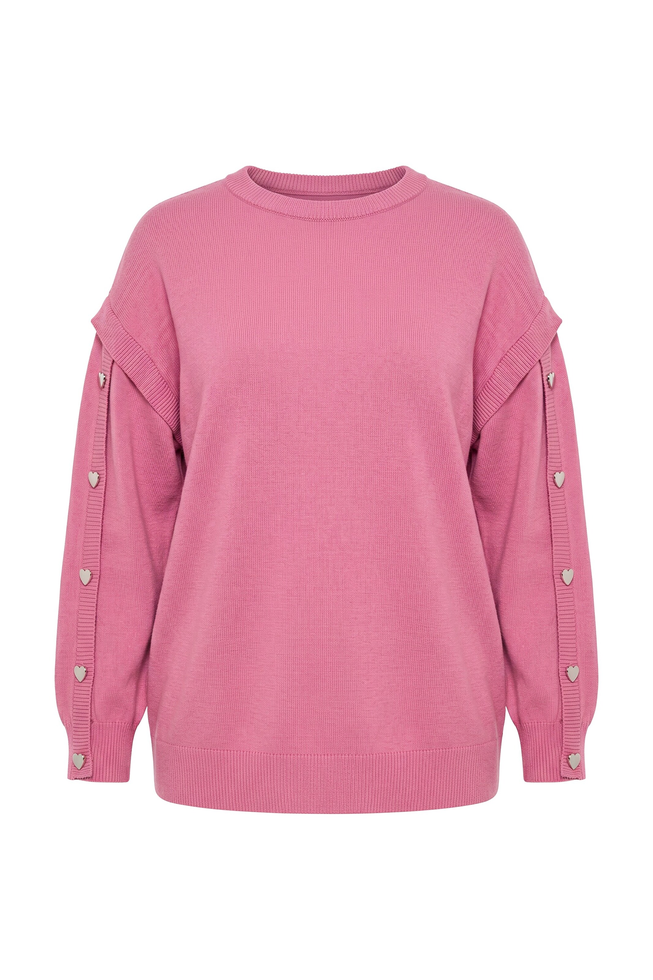 Studio Untold Oversized Sweater in Pink: front