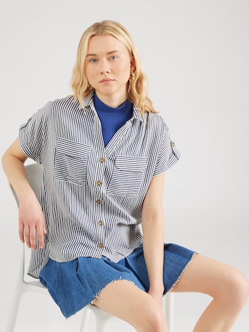 VERO MODA Blouse 'BUMPY' in Blauw