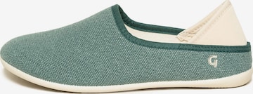 Gottstein Huisschoenen 'Linen Slip-On' in Groen: voorkant